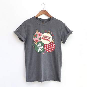 Simply Sage Market Women's Christmas Ornaments Short Sleeve Garment Dyed Graphic Tee