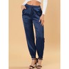 INSPIRE CHIC Women's Drawstring Elastic Waist Ankle Length Satin Joggers Pants with Pocket - 2 of 4