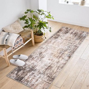 Fulvari Vintage Area Rugs,Machine Washable Vintage Area Rugs With Non-Slip Backing, Soft Short Pile Carpet for Bedroom,Hallway - 1 of 4