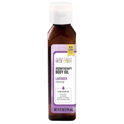 Aura Cacia Relaxing Lavender Aromatherapy Body Oil - 4 fl oz