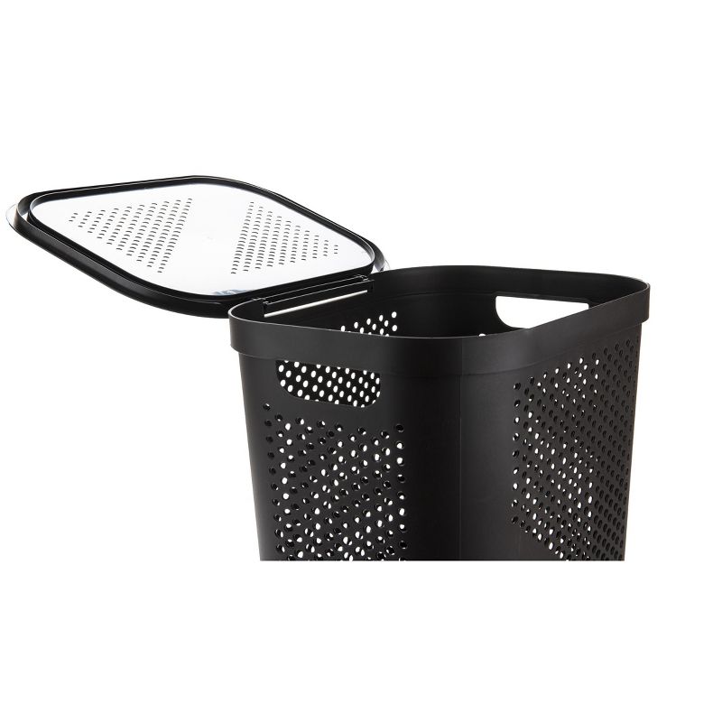 Mind Reader Perforated Plastic Hamper with Lid 60 Liter/16 Gallon, 2 of 7