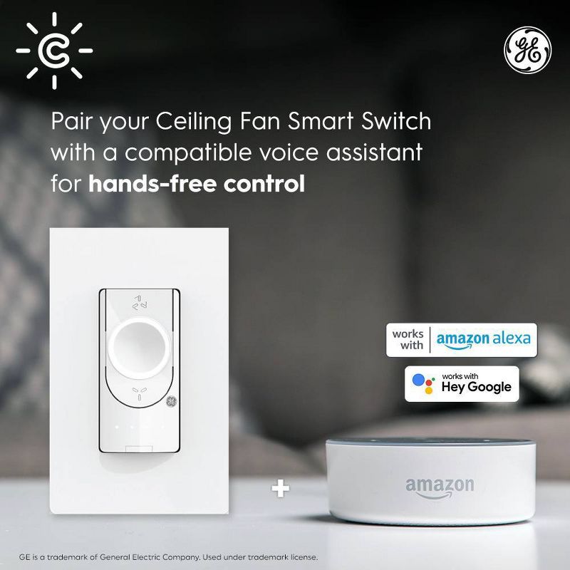 GE CYNC Smart Ceiling Fan Switch, 6 of 11