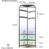 Freestanding Coat Rack with Shoe Bench, 12 Hooks & 3-Tier Shelves - Heavy Duty Hall Tree for Entryway, Bedroom, Living Room - 4 of 4
