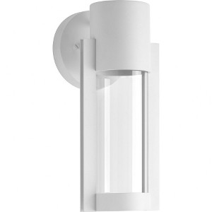 Progress Lighting Z-1030 1-Light Outdoor LED Wall Sconce, Antique Bronze, Clear Glass Shade - 1 of 4