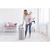 Bubula Step Premium Steel & Aluminum Diaper Waste Pail with Air Tight Lid and Security Lock for Nursery or Any Room Use, Gray - image 3 of 4