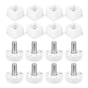 Unique Bargains Plastic Non-Skid Adjustable Square Insert  Furniture Leveling Feet - 1 of 4