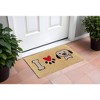 HomeRoots 18" X 30" Beige and Black Coir Dog Outdoor Door Mat - 2 of 4