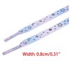 INSPIRE CHIC Gender Neutral Gradient Colored Shoelaces Reflective Stars Flat Shoe Laces for Sneakers Casual - 3 of 4