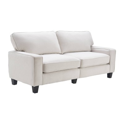 Creamy Comfort Recliner with Wood Accents and Removable Cushions