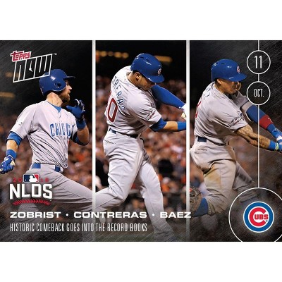 Topps MLB Chicago Cubs Zobrist, Baez, Contreras #571 Topps NOW Trading Card