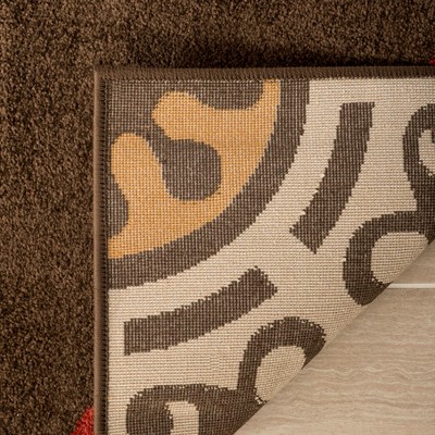 Ivory Floral Elegance 8' x 10' Easy-Care Synthetic Area Rug