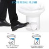Yescom RV Toilet Gravity Flush Camper Toilet Elongated 20" High Travel Trailer Toilet for RV HDPE - 2 of 4