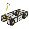 Garden Cart Steel Heavy Duty 900 LBS Yard and Garden Wagon with 10 inch Tire and Handle Attach to ATV or Tractor for Lawn Camping Farm Yard - 2 of 4