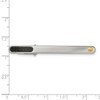 Black Bow Jewelry Stainless Steel, 18K Gold Accent & Black Carbon Fiber Tie Bar Clip - 3 of 4