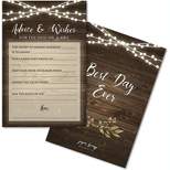 Paper Frenzy Rustic Advice & Wishes Wedding Cards - pack of 25