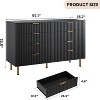 coucheta 8 Drawer Dresser for Bedroom, Fluted 55" Wide Modern Wooden Large Storage Cabinet with Deep Drawers, for Living Room, Hallway, Kids Room - 2 of 4