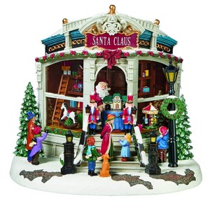 Moments in Time 15.35" Santa's Vintage Toy Shop - 1 of 4