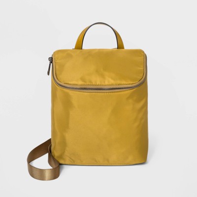 mustard yellow mini backpack