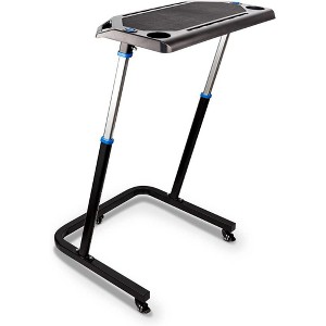 Alpcour Bike Trainer Fitness Desk - Portable Adjustable Workstation with Non-Slip Surface, Gadget Slots, and Lockable Wheels - 1 of 4