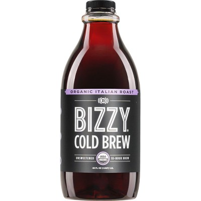 Bizzy Organic Italian Roast Unsweetened Cold Brew Coffee - 48 fl oz
