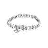 Haus of Brilliance Silver Diamond Miracle-Set Double Swoosh Milgrain Style Tennis Bracelet - 2 of 4