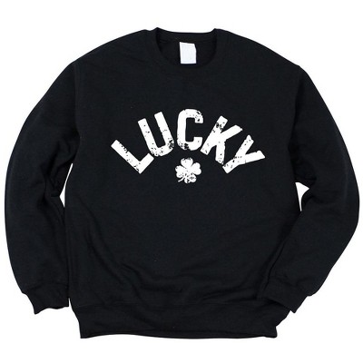 Simply Sage Market Women's Graphic Sweatshirt Lucky Arched Distressed