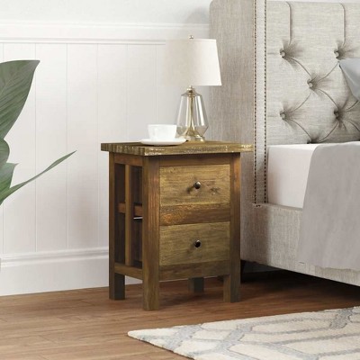 vidaXL Nightstand Solid Mahogany Wood 15.7"x11.8"x20.1"