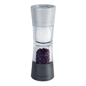 Cole & Mason 8" Lincoln Duo Salt and Pepper Grinder: Ceramic, Clear, 2 Year Warranty, 7.44" Height, 89ml Capacity - 1 of 4