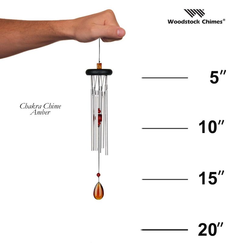 Woodstock Wind Chimes Signature Collection, Woodstock Chakra Chime, 17'' Wind Chime for Outdoor Garden Décor, 4 of 7