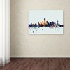 Trademark Fine Art -Michael Tompsett 'Dallas Texas Skyline Blue' Canvas Art - 3 of 3