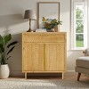 Art Leon Circle Carving Wooden Cabinet Sideboard with Drawer Storage - 2 of 3