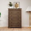 Drawer Dresser for Bedroom, Wooden Chest of Drawers, Fluted Storage Organizer for Living Room Hallway and Entryway - 4 of 4