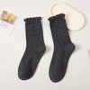 Anna-Kaci Women's 4 Pairs Knit Socks with Polka Dot Design Ruffle Edge Ribbed Cuffs Soft Stretch Fabric - 4 of 4