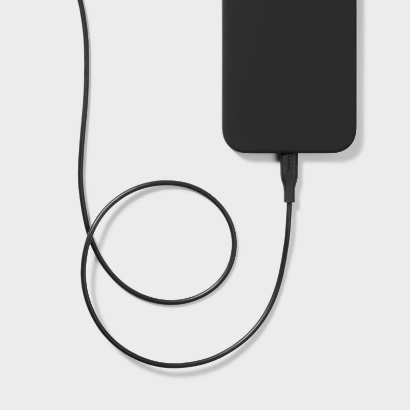 4&#39; USB-C to USB-C Round Cable - heyday&#8482; Black, 3 of 5