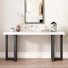 Lyngins Contemporary Geometric Console Table with MDF Pine Veneer Top & Solid Pine Legs, Entryway Table, Sofa Table for Living Room, Hallway, Study - 2 of 4