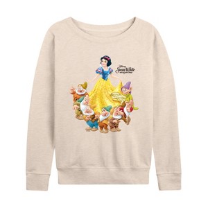 Women's - Disney - Snow White Poster Lightweight French Terry Wide Neck Long Sleeve Graphic Shirt - 1 of 4