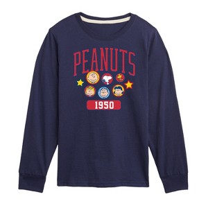 Boys' - Peanuts - Peanuts Crew Athletic Long Sleeve Graphic T-Shirt - 1 of 4