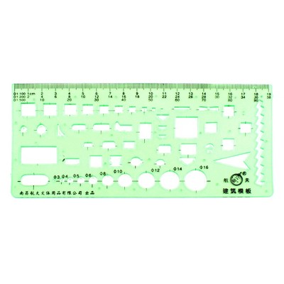 Unique Bargains Drafting Drawing Structure Construction Stationery Scale Template Ruler Green
