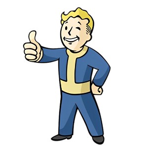 Fanwraps Fallout Vault Boy Thumbs Up 12 x 11 Inch Metal Sign - 1 of 3