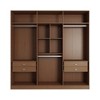 Eldridge Freestanding Wardrobe Maple Cream - Manhattan Comfort: 6-Door Bedroom Storage, Chrome Handles - 4 of 4
