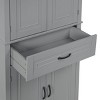 SEVOBAL Bathroom Storage Cabinet with Doors and Drawer Adjustable Shelf for Organized Bathroom Space, Grey, 29.9"*15.7"*72.2" - 2 of 4