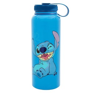 Silver Buffalo Disney Lilo & Stitch "Ohana Means Family" 42-Ounce Stainless Steel Water Bottle - 1 of 4