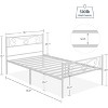 Metal Bed Frame Platform with Headboard and Footboard, Metal Bed Mattress Foundation, King Bed Frame with Storage, Easy Assembly, No Box Spring Needed - 3 of 4