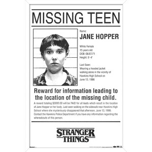 Trends International Netflix Stranger Things: Season 5 - Missing Teen One Sheet Framed Wall Poster Prints - 1 of 4