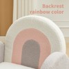 Airsurfer Rainbow Accent Chair, velvet Fabric Lounge Chair with Solid Wood Frame, Modern Colorful Armchair. - 4 of 4