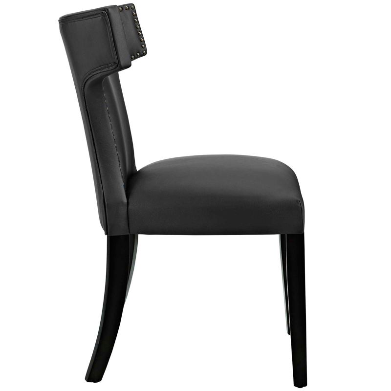 Curve Vinyl Vegan Leather Upholstered Dining Chair with Nailhead Trim - Modway, 5 of 7