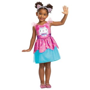 Toddler Girls' Gabby's Dollhouse Classic Cakey Cat Dress Costume - 1 of 2