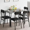 4-Piece Dining Set for Small Spaces, Kitchen Table with 4 Padded Chairs, Compact Dining Room Furniture for Apartments & Cozy Homes - 3 of 4