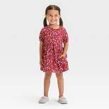 Toddler Girls' Short Sleeve Dress - Cat & Jack™ Burgundy