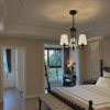 PAKOKULA Modern 3-Light Black Farmhouse Branch Chandelier with White Fabric Shade - 2 of 4